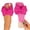 Hot Pink, variant on Women's Flat Slippers Bow Slide Slides Open Toe Slip On Summer Fashion Comfortable Breathable Shoes Hot Pink 6