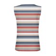 thumbnail image 4 of Lufly Tank Tops for Women Causal Button V-Neck Stripe Printing Blouse Sleeveless Elegant T-Shirt,Gray,M, 4 of 5