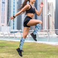 thumbnail image 6 of Lsque Leaves And Flowers Pattern Sport Compression Socks for Men & Women 15-20 mmHg Knee High Nurse Pregnant Running Medical and Travel Athletic, 6 of 6
