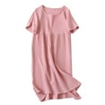 thumbnail image 2 of RYDCOT Casual Summer Dresses for Women 2025 Short Sleeve Women Nightgowns Soft Comfy Lightweight Sleepwear Lounge Dress Pajama Dress Flash&nbsp;Deals Pink, 2 of 4
