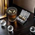 thumbnail image 5 of QHUDLV Espresso Cooling Ball, 2 Premium XXL 55mm Stainless Steel Ice Whiskey Balls, Whiskey Rocks Chilling Stones, Whiskey Stone Ice Cube Balls, Round Chilling Spheres, Gifts for Men Husband Birthday, 5 of 9