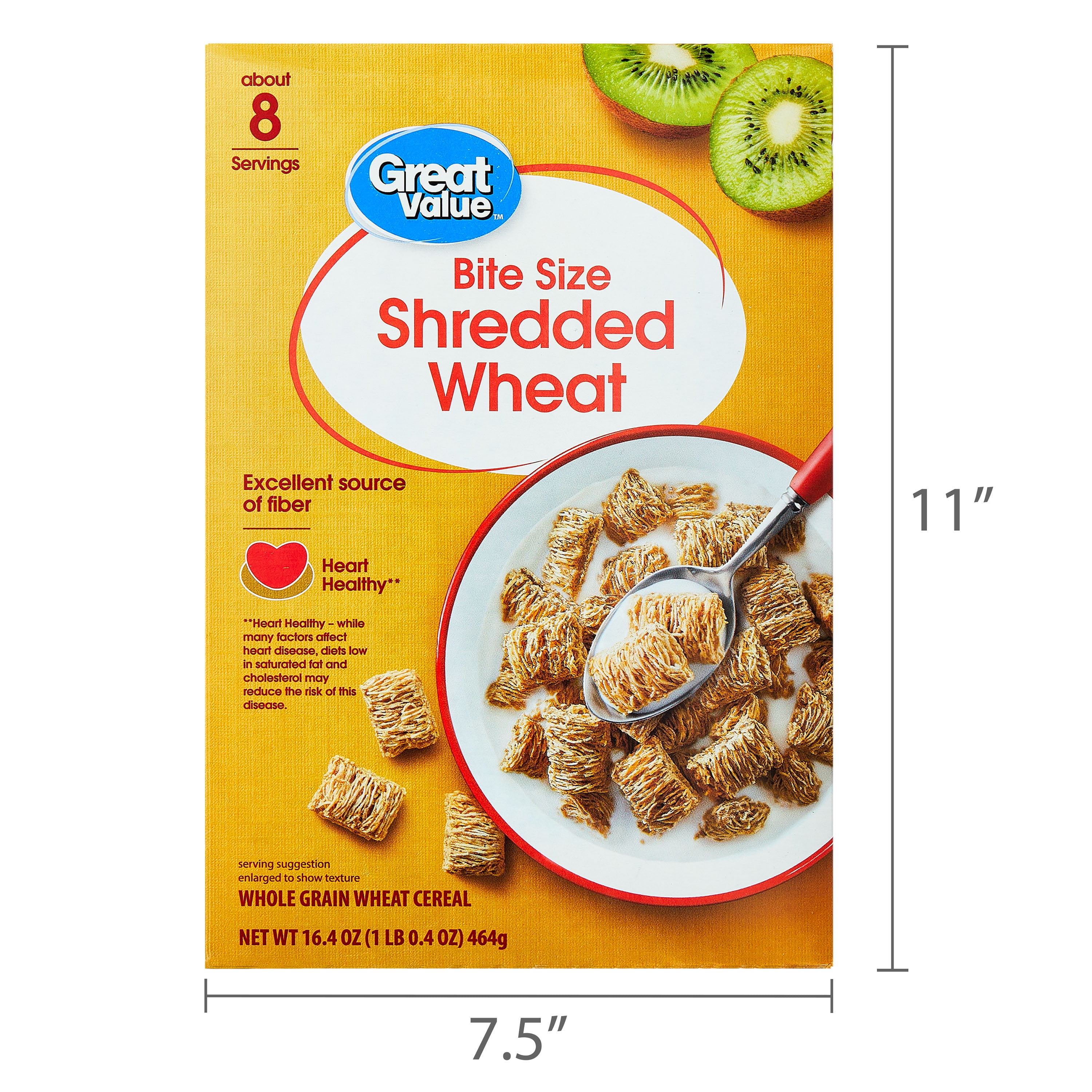Great Value Whole Grain Shredded Wheat Breakfast Cereal 16.4