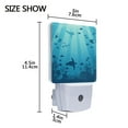 thumbnail image 4 of Sea Life Silhouettes Night Light 2 Pack LED Nightlight Plug into Wall Dusk to Dawn Sensor Soft White, 4 of 7