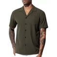 thumbnail image 1 of Camisa Formal Hombre Camisa Casual Manga Corta Arjen Kroos, 1 of 7