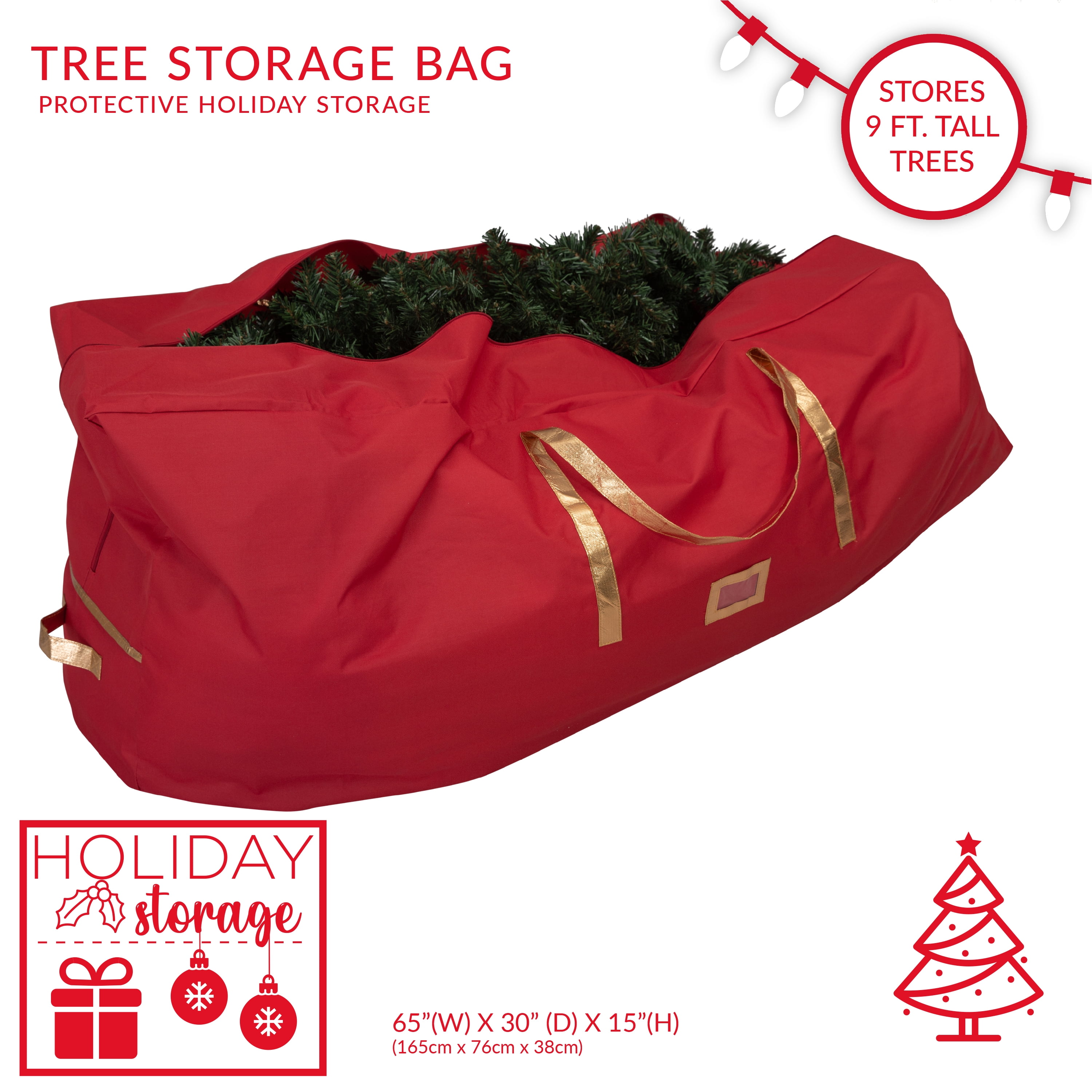 Fraser Hill Farm Red Polyester Heavy-Duty Storage Bag for Small