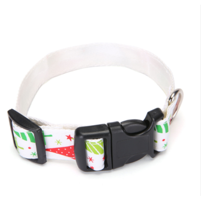 ZECATL Christmas Dog Collars - 1 Pack Quick Release Adjustable Outdoor Safety Collar for Small Medium Large Dogs