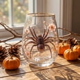 thumbnail image 5 of SHJHENG Halloween Araneid Floral Themed Wine Glass With Gold Rim Decorative Drinking Glass Elegant Glass Cup Ideal Gift For Festival 420ml, 5 of 6