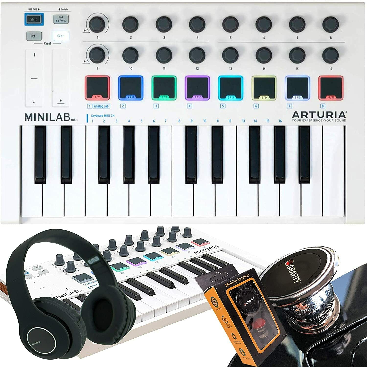 Arturia Minilab MKII Mini Hybrid Keyboard Slim Controller + Wirele