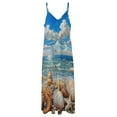 thumbnail image 4 of Beach Seashell Starfish Design Sleeveless Dress Woman Fashion Long Dresses Women's Summer Suit Dress 2025, 4 of 7