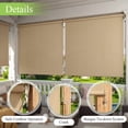 thumbnail image 5 of DIFY 8' x 8' Outdoor Roller Shade, Cordless Patio Blinds for Porch Pergola Balcony Deck Windows, Wheat, 5 of 7