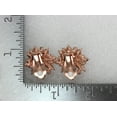 thumbnail image 3 of Faship Gorgeous Smoked Topaz Rhinestone Crystal Floral Clip On Style Earrings, 3 of 5