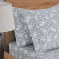 thumbnail image 6 of Mainstays Super Soft Brushed Microfiber Pillowcase Set, Gray Floral, King, 2 Piece, 6 of 7