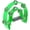 Green, variant on Half Moon Musical Tambourine Metal Jingles Hand Held Percussion Drum Multicolor for KTV Party with Ergonomic Handle Grip
