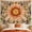 B, variant on XaaKee Bedroom Tapestry, Radiant Sun Botanical Mural Design Large Wall Tapestry, High-Quality Polyester Tapestry For Bedroom, 60x40Inch