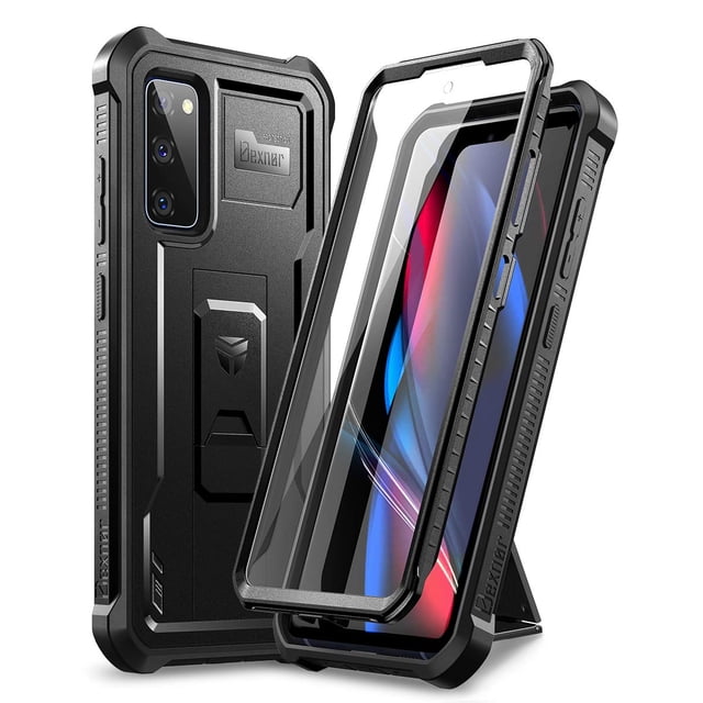 Funda Dexnor para Samsung Galaxy S20 FE con protector de pantalla, color negro