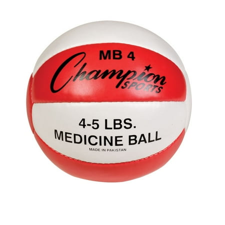 Champion Sports 4-5lb Leather Medicine Ball