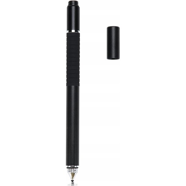 2 pieces of dual-purpose capacitive pens for writing + disc (black + silver)