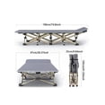 thumbnail image 2 of heavy-duty queen-size folding bed, portable camping bed with side pockets and mattress, 2 of 2