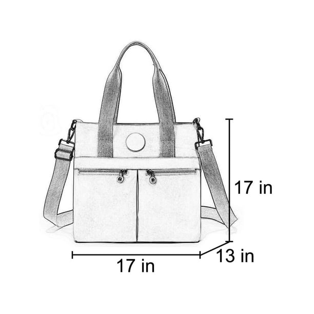 Innerwin Ladies Handbag Top Handle Tote Bag Multi Pockets Detachable  Shoulder Bags Large Capacity Women Nylon Adjustable Strap Crossbody Zipper  Light
