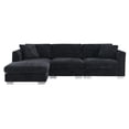 thumbnail image 3 of MAYEERTY 96x56" Modern Cloud Sectional Sofa - L-Shaped 4-Seat Chenille Couch with 2 Free Pillows/Oversized Chaise for Living Room/Apartment/Office, 3 Colors, 3 of 24