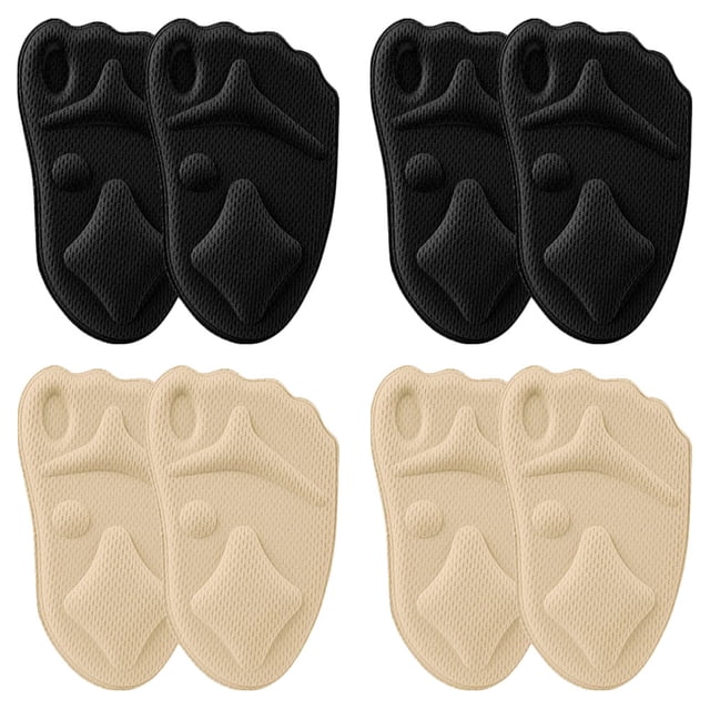 4 pares de plantillas cómodas para zapatos, almohadillas adhesivas antideslizantes, almohadillas para zapatos, almohadillas para pies