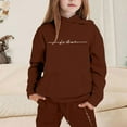 thumbnail image 2 of XUELUO Toddler Girls Sets Outfits Letters Los Angeles Print Hoodies With Jogger Pants Tracksuits 2pcs Little Girls Sports SuitS, 2 of 4