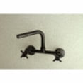 thumbnail image 3 of Kingston Brass Concord 8-Inch Adjustable Center Wall Mount Kitchen Faucet, Matte Black, 3 of 5