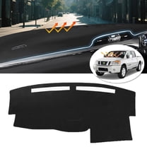 Canvcle Dashboard Cover Compatible with Nissan Titan 2004-2012 Accessories Dash Cover Mat Pad Black(Without Cutout for Navi/Sensor)