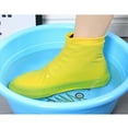 thumbnail image 4 of Yageerya Unisex Waterproof Disposable Elastic Latex Boot Cover Rain Snow Non-slip Shoe Covers - Size (Yellow), 4 of 4