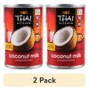 (2 pack) Thai Kitchen Unsweetened Coconut Milk, 13.66 fl oz Can