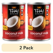 (2 pack) Thai Kitchen Unsweetened Coconut Milk, 13.66 fl oz Can