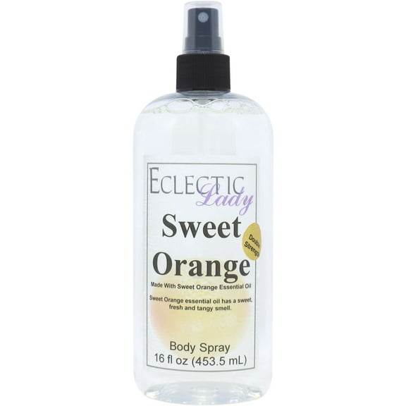Sweet Orange Body Spray, Eclectic Lady, Hydrating Mist, Unisex (Double Strength), 16 oz