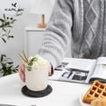 thumbnail image 4 of Tazas de café de vidrio de borosilicato alto, acabado suave y rayas verticales, bonito diseño regordete for americanos helados y café con leche frío, 2 uds., 4 of 4
