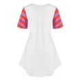 thumbnail image 2 of Rosegal Plus Size Stripe Bohemian Print Curved Tee, 2 of 4