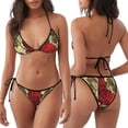 thumbnail image 3 of Lsque Mythical Red Stag Illustration Pattern Women Two Piece Swimsuit Sexy Swimwear Halter String Triangle Bikini Sets, 3 of 6