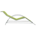 thumbnail image 2 of vidaXL Chaise Longue Textilène et Aluminium Vert, 2 of 5