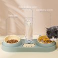 thumbnail image 4 of Comida para gatos Tazón doble Mascota Alimentador automático Dispensador de agua Contenedor de comida para perros y gatos JShteea Libre de BPA, 4 of 8
