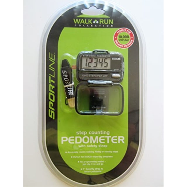 sportline step counting pedometer walk run collection 10,000 steps/day