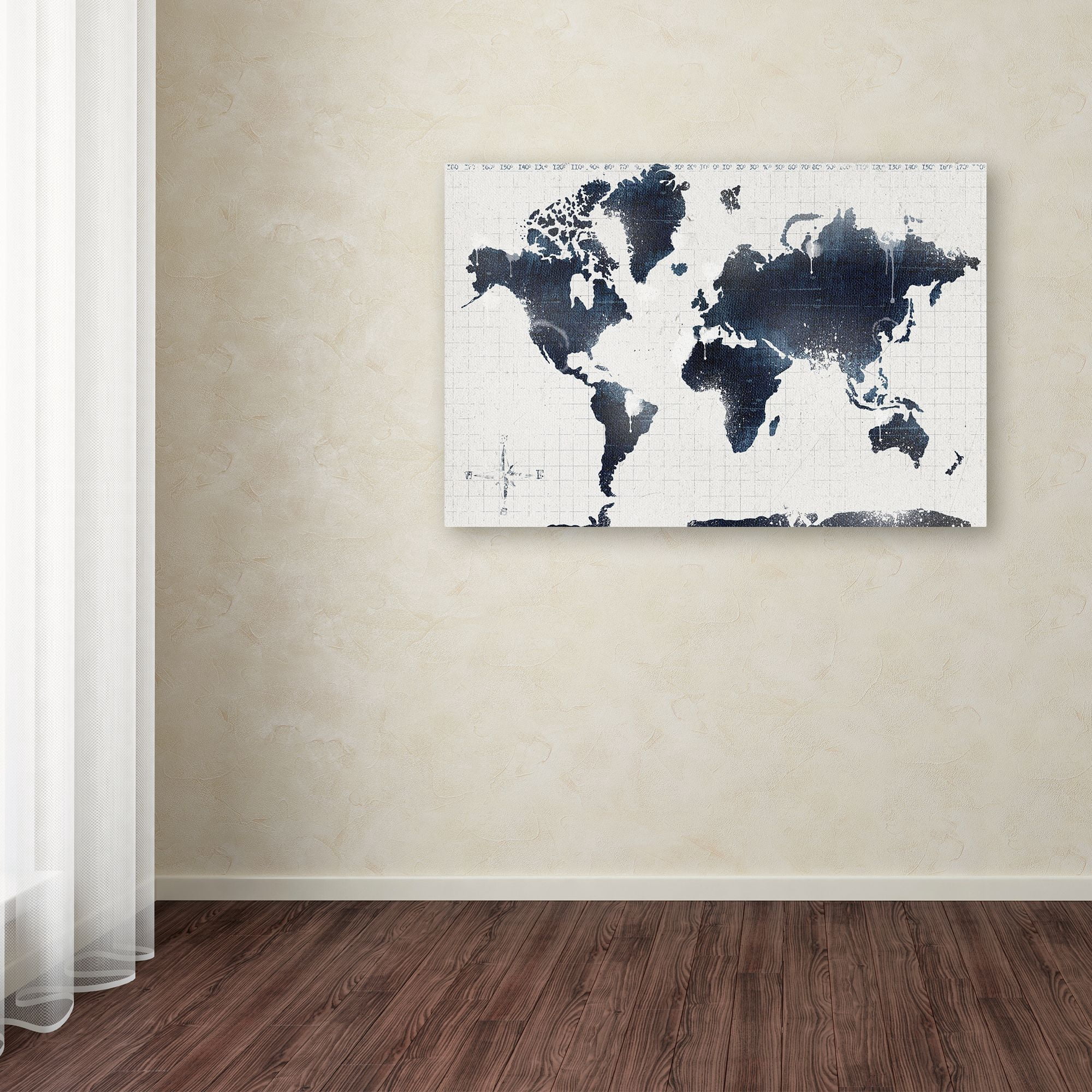 Trademark Fine Art 'World Mape 12' Canvas Art by ALI Chris