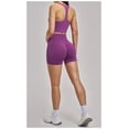 thumbnail image 2 of Top-kevin Women 2 Piece Workout Sets High Waisted Tummy Control Biker Shorts Halter Padded Tank Tops, 2 of 7