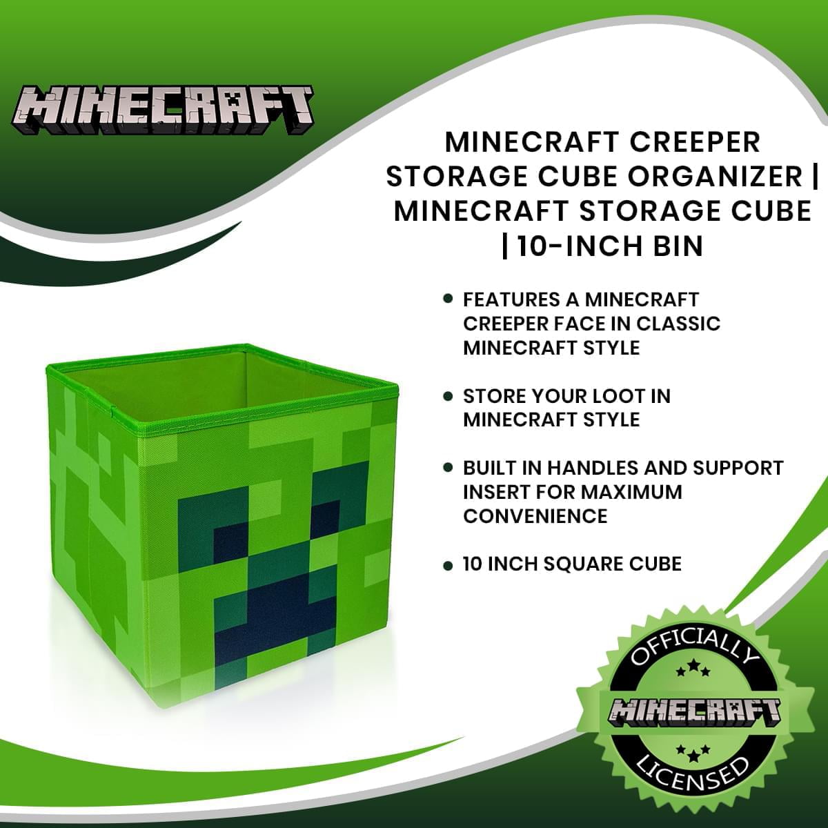 Minecraft Green Creeper Storage Bin – Ukonic