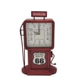thumbnail image 1 of Horloge de Table en Métal de la Route 66 à Essence Rouge, 1 of 1
