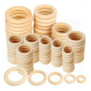  YOUNTHYE 20PCS 4 inch Unfinished Wood Rings Natural Wood Rings  for Crafts 100mm Macrame Rings Solid Wooden Rings for DIY Crafts,  Connectors Jewelry Making