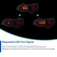 thumbnail image 6 of Spec-D Tuning Jet Black Housing Red Sequential LED Bar Tail Lights Compatible with 2013-2016 Scion FR-S, 2013-2016 Subaru BRZ, Left + Right Pair Assembly, 6 of 6
