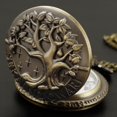 thumbnail image 4 of Reloj de bolsillo Tiong 45 mm de cuarzo con árbol de la vida y cadena, 4 of 9