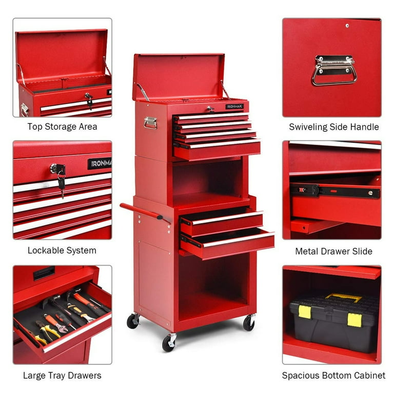 Free Shipping! Aukfa Tool Box, 3 in 1 Steel Rolling Tool