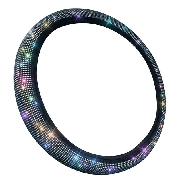 Ladies Steering Wheel Cover,Car Steering Wheel Cover Rhinestone Steering Wheel Cover Bling Steering Wheel Cover True Excellence