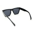 thumbnail image 4 of Womens Oversize Beveled Frame XL Cat Eye Retro Sunglasses All Black, 4 of 4