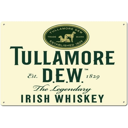 Tullamore Dew Irish Whiskey Established 1829 Tin Sign Metal Sign Door Plaque TIN Sign 7.8X11.8 INCH