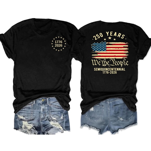 250 Anniversary Usa Shirt Women Casual Short Sleeve Round Neck T Shirt With Stylish Letter Print For Everyday Comfort And Fashion